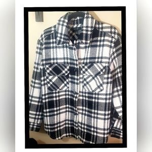 NWT Black and Cream Shirt/Jacket....size L and M